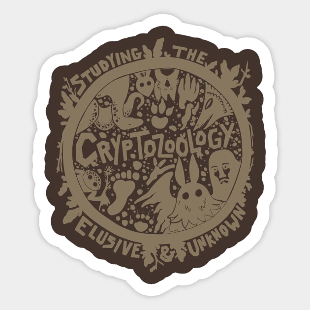 Egertron Cryptozoology Shirt Sticker by Ballyraven